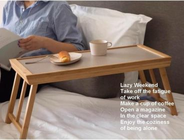 Bamboo Folding Coffee Table Tatami Low Window Table Bedside Portable Tea Tray Table Bedroom Living Room Home Office Suitable (Option: Wood)